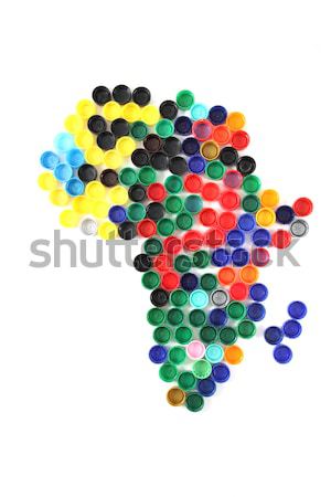 4 - number from the plastic caps Stock photo © jonnysek