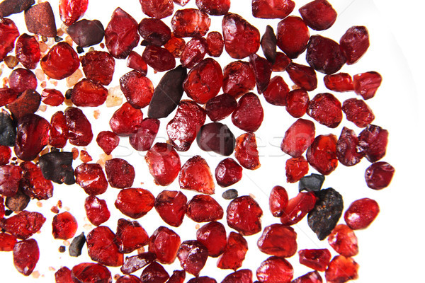 Stock photo: natural pyrote garnet background (minerals, gems)