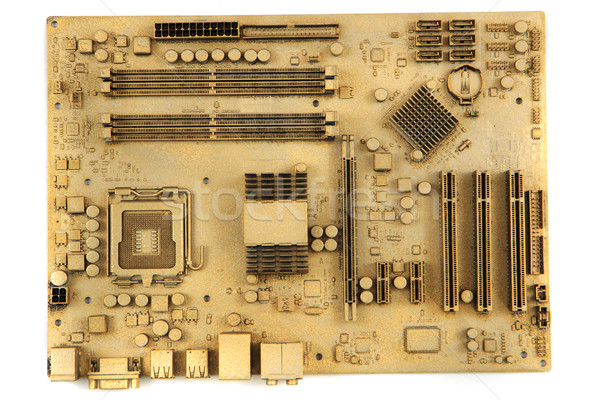 Stock photo: computer motherboard isolated 