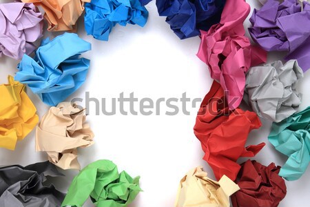 crumpled color papers Stock photo © jonnysek