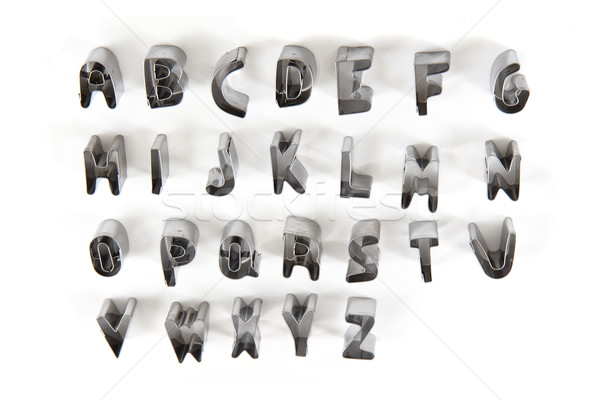 алфавит стали имбирь хлеб форме изолированный Сток-фото © jonnysek