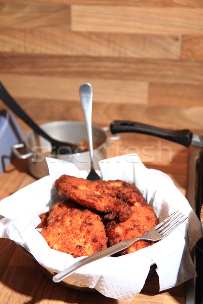 czech traditional schnitzel meat  Stock photo © jonnysek