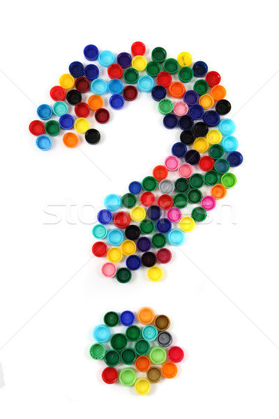 question sign from the plastic caps  Stock photo © jonnysek