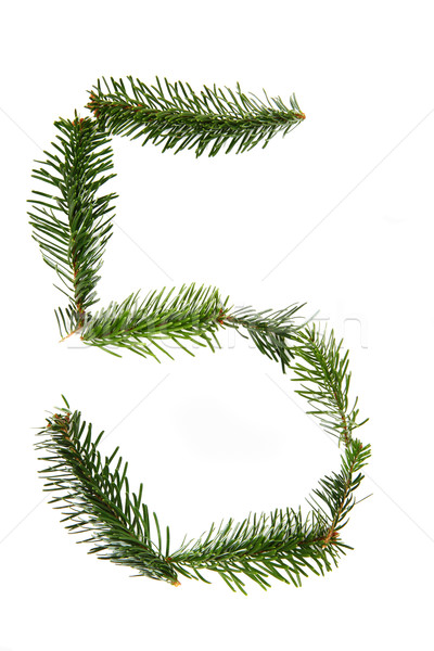 Número símbolo natal alfabeto pinheiro feliz Foto stock © jonnysek
