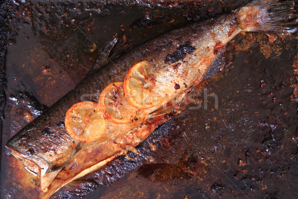 詳細 鮭 魚 いい 食品 ストックフォト © jonnysek