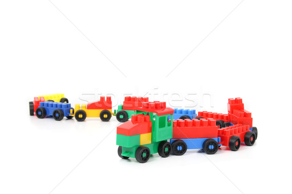 plastic train isolated on the white backround Stock photo © jonnysek