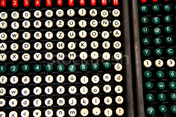 very old computer keyaboard background Stock photo © jonnysek