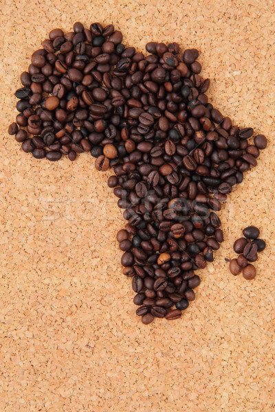 africa from coffee beans Stock photo © jonnysek