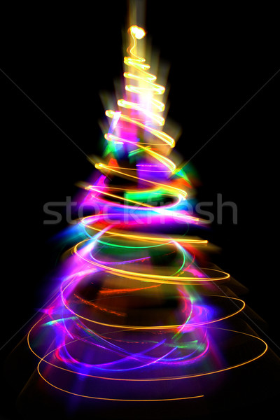 christmas lights as xmas tree Stock photo © jonnysek