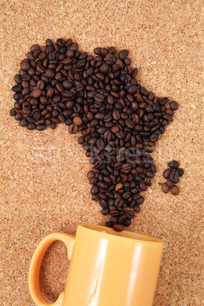 africa from coffee beans Stock photo © jonnysek