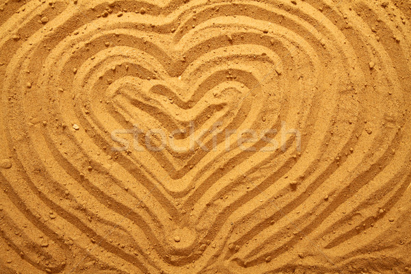 heart in the sand Stock photo © jonnysek