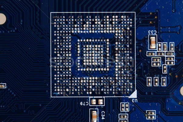 Mikrocsip kék textúra szép technológia tudomány Stock fotó © jonnysek