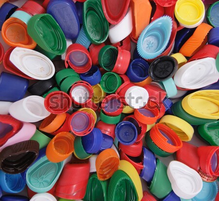 color plastic caps from pet bottles  Stock photo © jonnysek