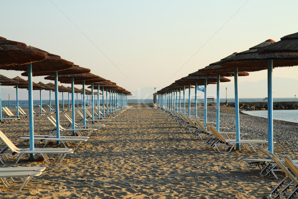 Görögország üres nyár tengerpart égbolt nap Stock fotó © jonnysek