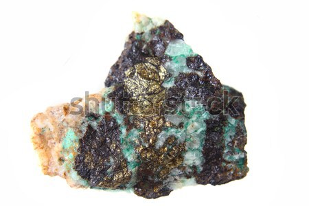 green malachite and chalkopyrite Stock photo © jonnysek