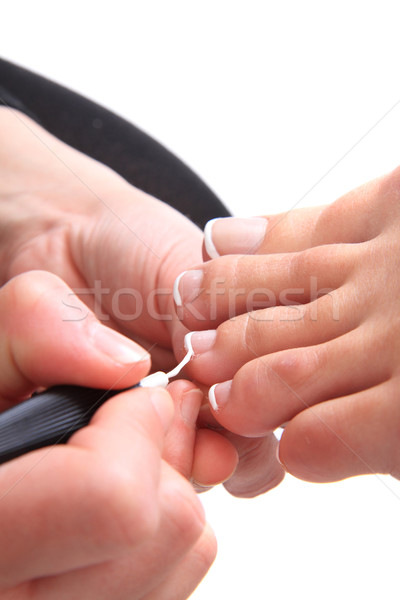 Pedicure pracy paznokcie odizolowany biały zdrowia Zdjęcia stock © jonnysek