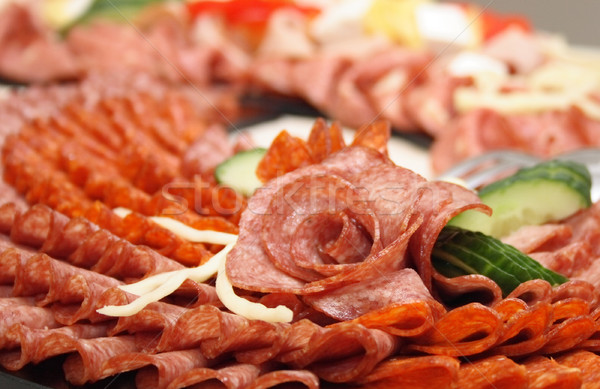 salami rose Stock photo © jonnysek