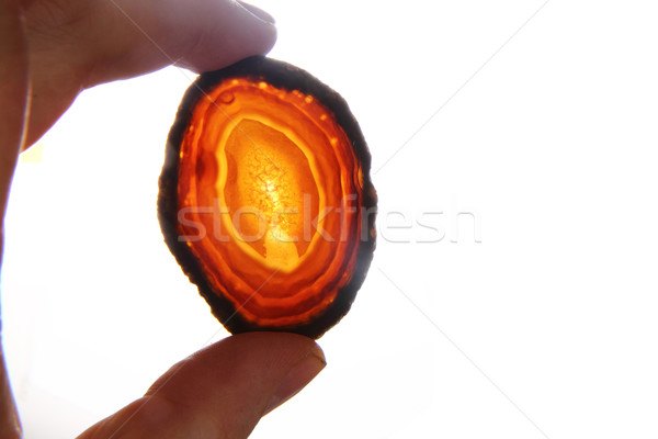 agate gem in human hand Stock photo © jonnysek