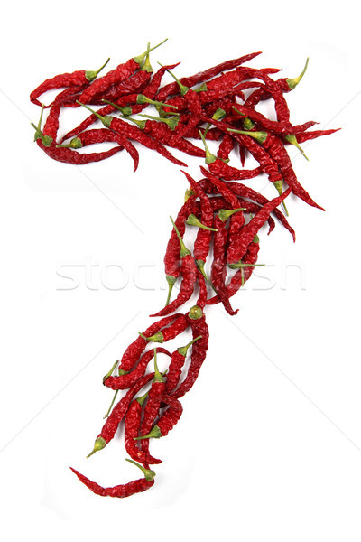 7 - number from red chili Stock photo © jonnysek