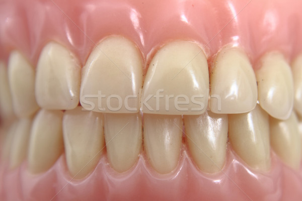 Zęby proteza szczegół medycznych technologii tle Zdjęcia stock © jonnysek