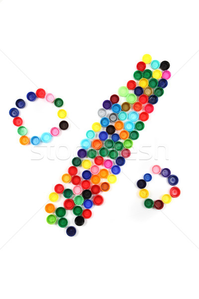 percent sign from the plastic caps Stock photo © jonnysek