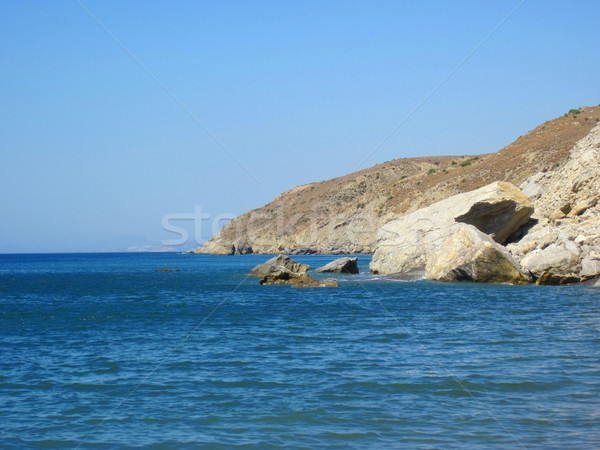 Yunanistan deniz mavi gökyüzü arka plan okyanus Stok fotoğraf © jonnysek