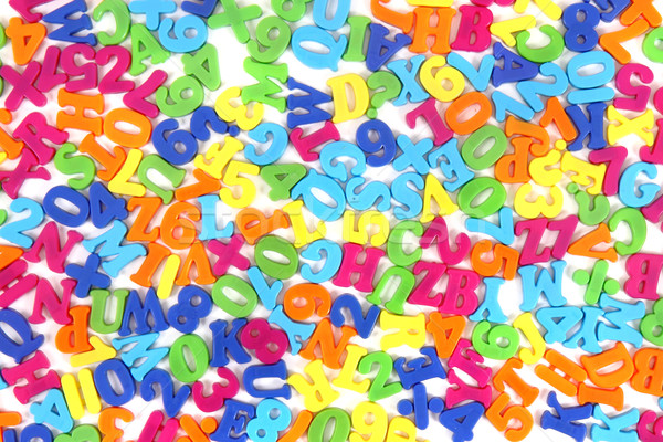 Сток-фото: пластиковых · письма · различный · цветами · образование · письме