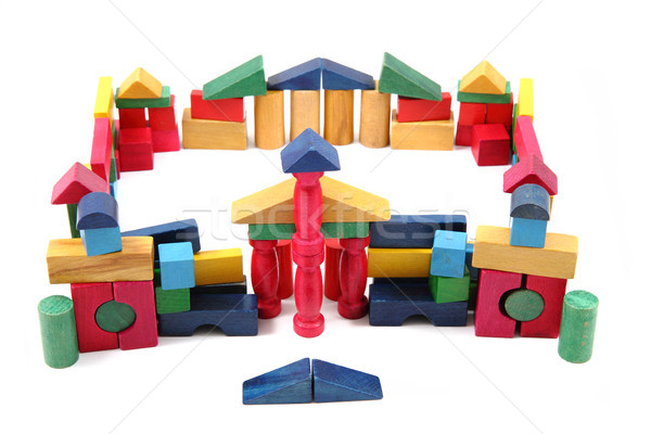 color wooden blocks  Stock photo © jonnysek