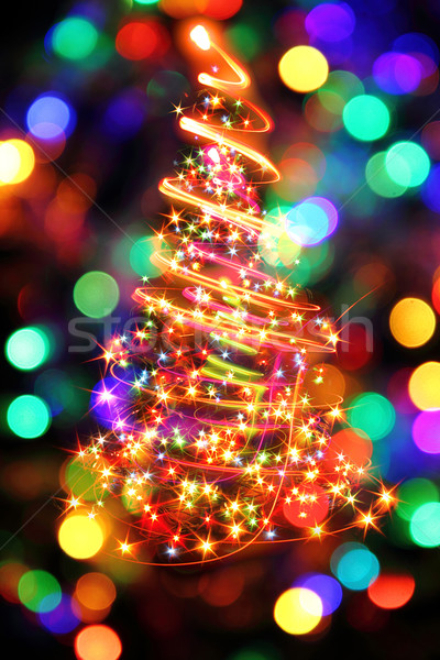 Kerstboom mooie vakantie kerstmis ontwerp home Stockfoto © jonnysek