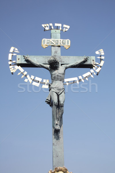 Crucifijo agradable edad cruz iglesia Biblia Foto stock © jonnysek