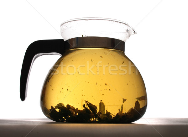 Tisane théière blanche espace vert boire [[stock_photo]] © jonnysek