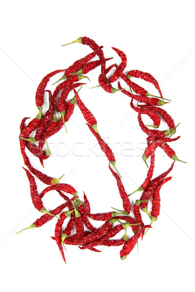 0 - number from red chili Stock photo © jonnysek