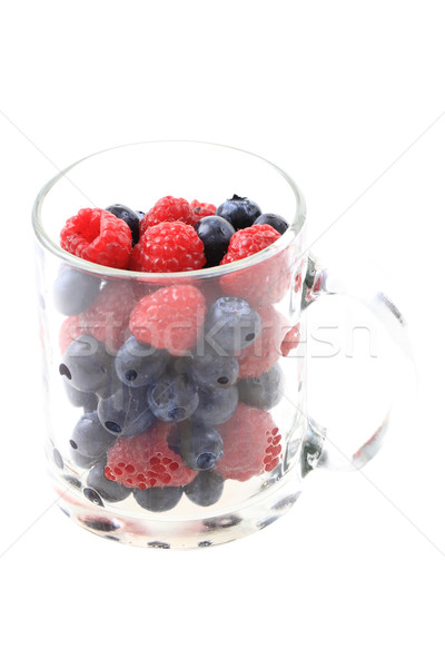 blueberries ad raspberries Stock photo © jonnysek