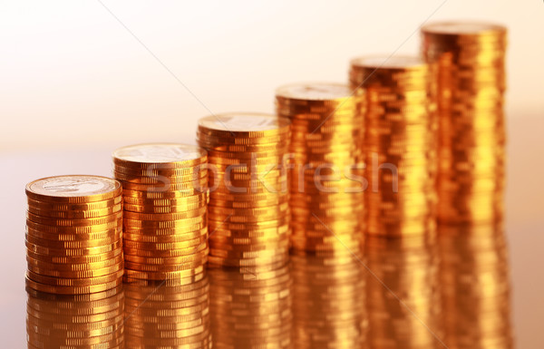 硬幣 六 硬幣 業務 錢 金屬 商業照片 © joruba