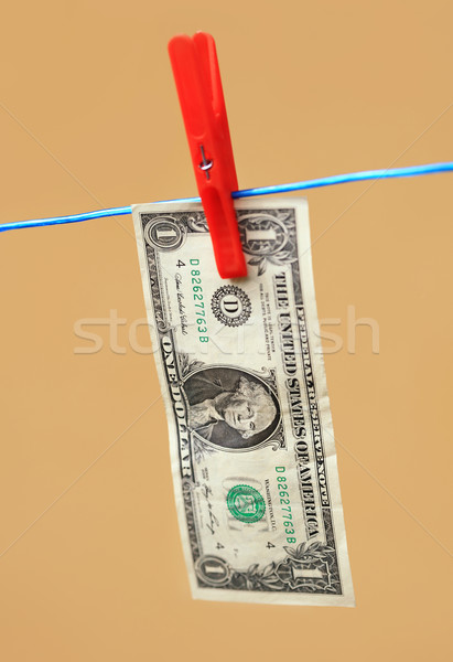 Drying of money after laundering hanging on string Stock photo © joruba