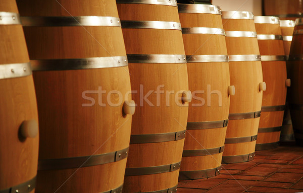 Wine barrels in wine-cellar Stock photo © joruba
