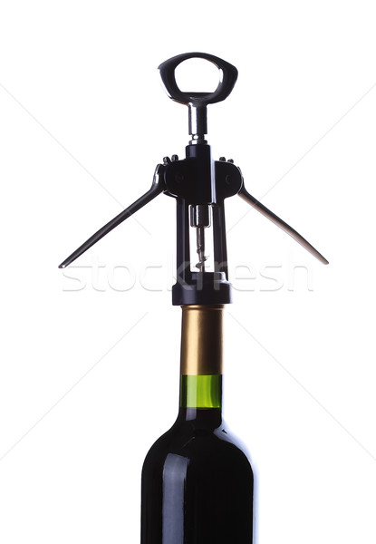 Açılış şişeler şarap yalıtılmış beyaz Stok fotoğraf © joruba