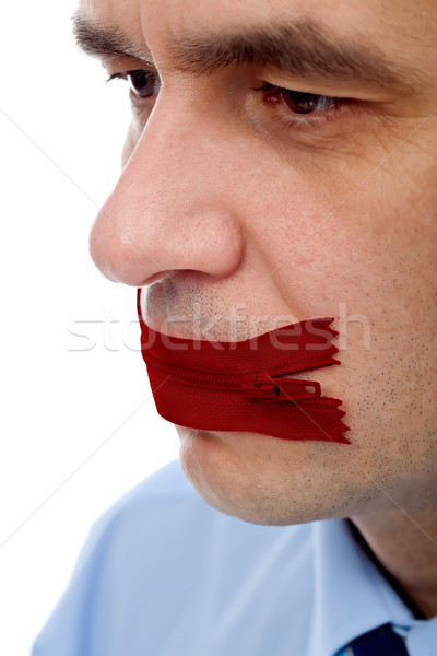 Businessman with flies – the big secret keeper Stock photo © joseph73