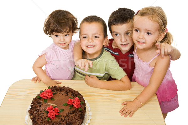 Children with cake Stock photo © joseph73