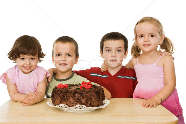 Children with cake Stock photo © joseph73