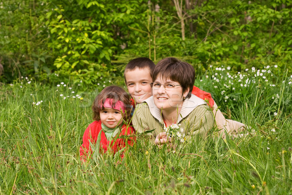 Stock photo: Laying in the grass