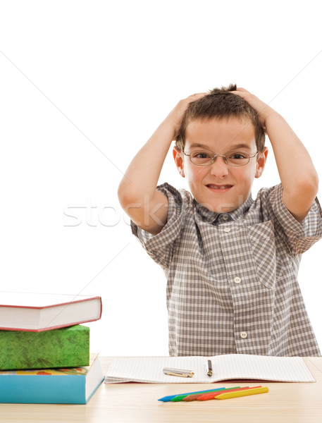 Angry schoolboy Stock photo © joseph73