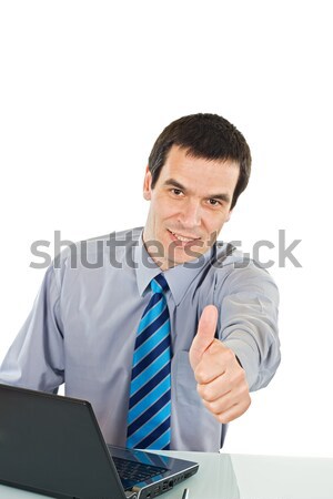 Businessman show thumb up sign Stock photo © joseph73