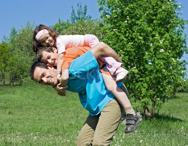 Father with his children Stock photo © joseph73