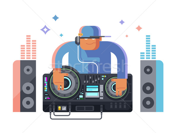 Stock photo: DJ character music