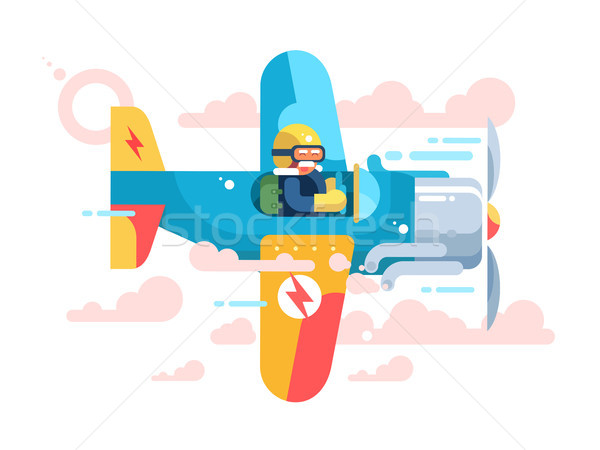 飛行員 飛行 飛機 空氣 顯示 顏色 商業照片 © jossdiim