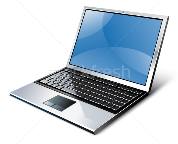 Laptop weiß Licht Bildschirm Kommunikation Schatten Stock foto © jossdiim