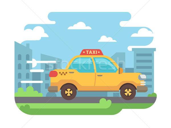 Sarı taksi taşımacılık araç taksi trafik Stok fotoğraf © jossdiim