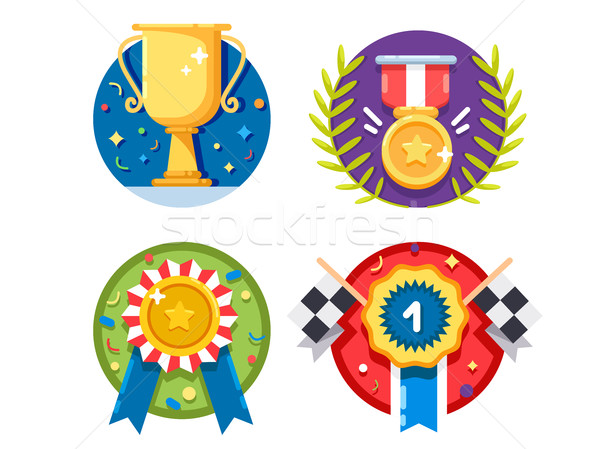 Set of rewards icons Stock photo © jossdiim