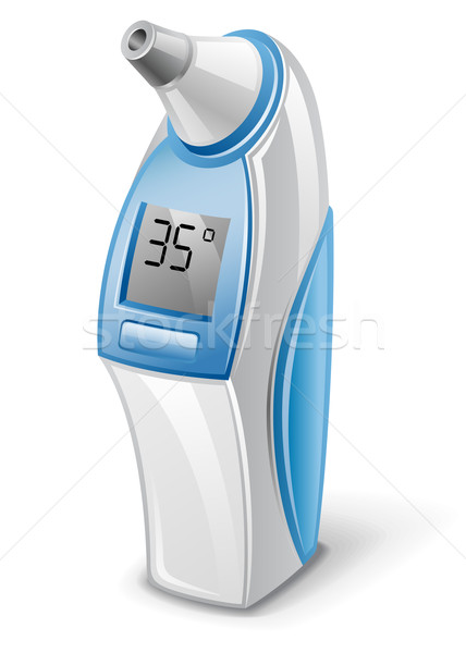 Ureche electric termometru alb corp sănătate Imagine de stoc © jossdiim